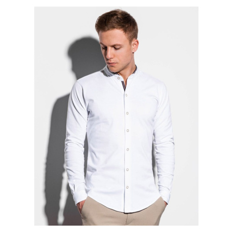 Ombre Clothing Zajímavá bílá košile K542