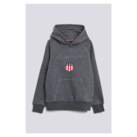 MIKINA GANT SHIELD HOODIE šedá