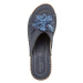 Nazouvací obuv s pěkným ozdobným květem Relaxshoe Modrá