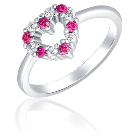 JVD Romantický stříbrný prsten se zirkony SVLR0434SH2BR