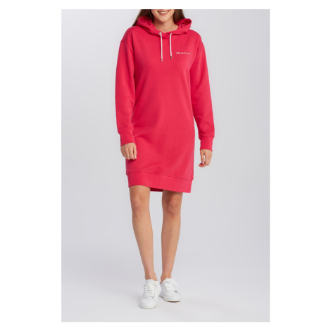 MIKINOVÉ ŠATY GANT D1. 13 STRIPES HOODIE DRESS růžová