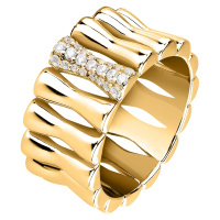 Morellato Moderní pozlacený prsten z recyklovaného stříbra Essenza SAWA19