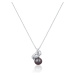 JwL Luxury Pearls Něžný náhrdelník s pravou perlou a zirkony JL0750 (řetízek, přívěsek)