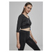 Ladies Active 3/4 Sleeve Cropped Top