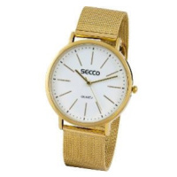 Náramkové zlacené hodinky Secco S A5008,3-101