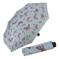 Derby Hit Mini Butterfly - dámský/dětský skládací deštník, modrá modrá