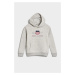 MIKINA GANT ARCHIVE SHIELD RAGLAN HOODIE LIGHT GREY MELANGE