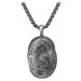 Manoki Ocelový náhrdelník Neptuno - medailon s hadem WA663 50 cm Vintage