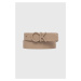 Kožený pásek Calvin Klein dámský, béžová barva, K60K611102