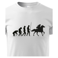 Dětské tričko pro milovníky koní - Evoluce jezdkyně - skvělý dárek