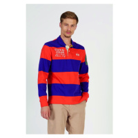 Polokošile la martina man polo l/s striped jersey modrá