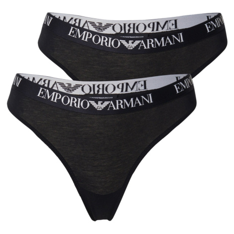 Emporio Armani Tanga černá / bílá