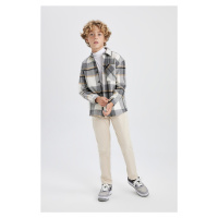 DEFACTO Boy Gray Gabardine School Trousers