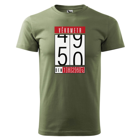 DOBRÝ TRIKO Pánské tričko s potiskem Věkometr 50