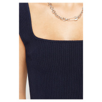 Trendyol Navy Blue Crop One-Shoulder Knitwear Blouse
