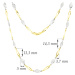 GEMMAX Jewelry Elegantní zlatý náhrdelník s gravírováním délka 42 cm GLNCN-42-68231