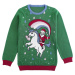 Ugly Christmas Sweater Unicorn And Santa detská mikina vícebarevný