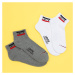 Levi's ® 2Pack Mid Cut Sportwear Logo Socks bílé / melange šedé