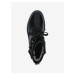 Černé dámské kotníkové kožené boty Caprice
