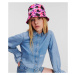 Klobouk karl lagerfeld jeans monogram bucket hat růžová