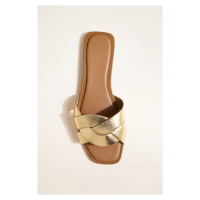 H & M - Splétané sandálky - zlatá