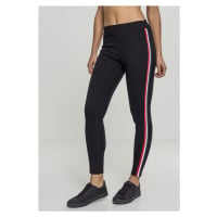 Dámské legíny // Urban Classics Ladies 3-Tone Tape Leggins black/firered/white/navy