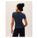 Přiléhavé tričko s vysokým podílem bavlny Marks & Spencer námořnická modrá