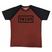 Nine Inch Nails tričko, Classic Logo Raglan Red & Black, pánské