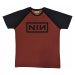Nine Inch Nails tričko, Classic Logo Raglan Red &amp; Black, pánské