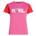 Tričko karl lagerfeld ikonik 2.0 karl logo t-shirt červená