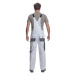 Fridrich &amp; Fridrich Carl BE-01-004 Pánské pracovní kalhoty s laclem 03020168 bílá/šedá