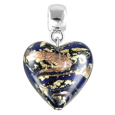 Lampglas Magický přívěsek Egyptian Heart s 24karátovým zlatem v perle Lampglas S26