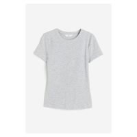 H & M - Žebrované tričko z modalové směsi - šedá