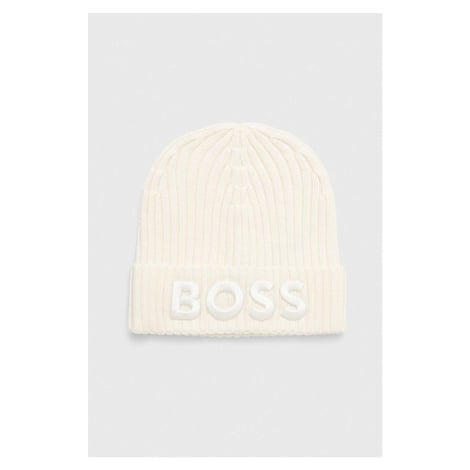 Čepice BOSS bílá barva Hugo Boss