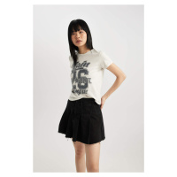 DEFACTO Fitted Printed Short Sleeve T-Shirt