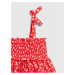 Bílo-červené holčičí vzorované šaty s čelenkou GAP