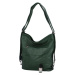 Módní dámský koženkový kabelko-batoh Flora, zelená
