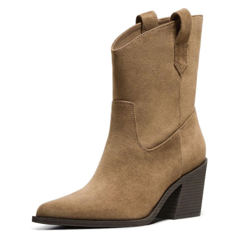 Bershka Kovbojské boty písková