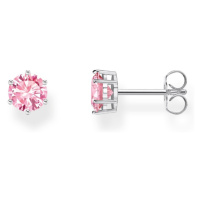 Thomas Sabo H2301-051-9 Silver Ear Studs with pink Brilliant-cut Stone 6,0 mm