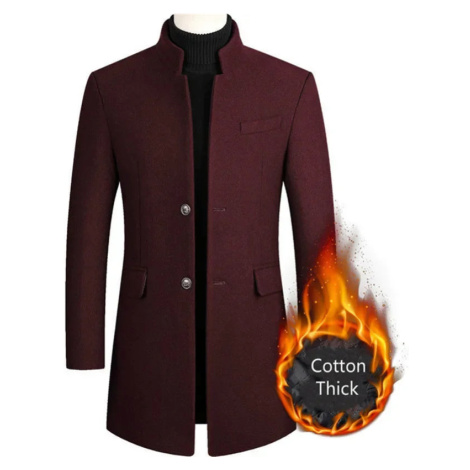 zimní kabát s dlouhým rukávem a elegantním slim střihem