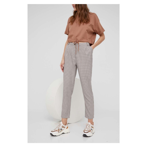 Kalhoty Answear Lab dámské, růžová barva, jednoduché, high waist