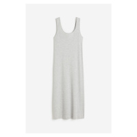 H & M - Žebrované šaty - šedá