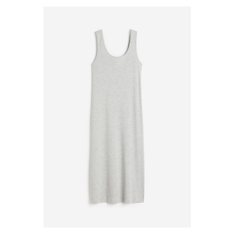 H & M - Žebrované šaty - šedá H&M