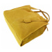 Kožená kabelka přes rameno Vera Pelle WK799N žlutá