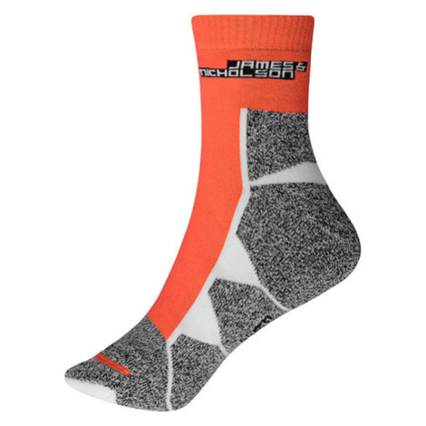James&Nicholson Unisex sportovní ponožky JN215 Bright Orange