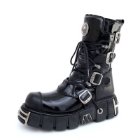 boty kožené dámské - Bizarre Boots Black - NEW ROCK - M.313-S1