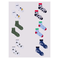 Yoclub Kids's Boys' Short Patterned Socks 6-Pack SKA-0024C-AA00-002