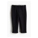H & M - Kalhoty capri's předními puky - černá