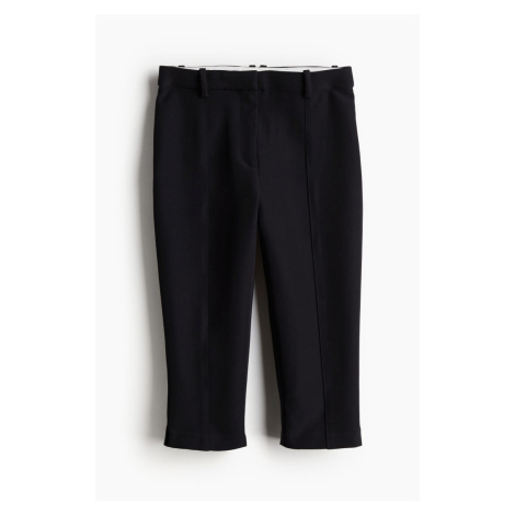 H & M - Kalhoty capri's předními puky - černá H&M