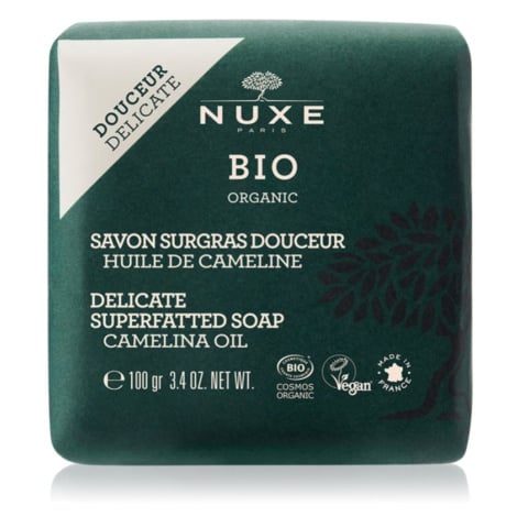 Nuxe Bio Organic Delicate Superfatted Soap Camelina Oil extra jemné výživné mýdlo na tělo a obli